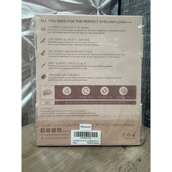 LASHVIEW "The Breeze" Cluster Lashes Kit, a DIY eyelash extension kit - Natural - Picture 2 of 2